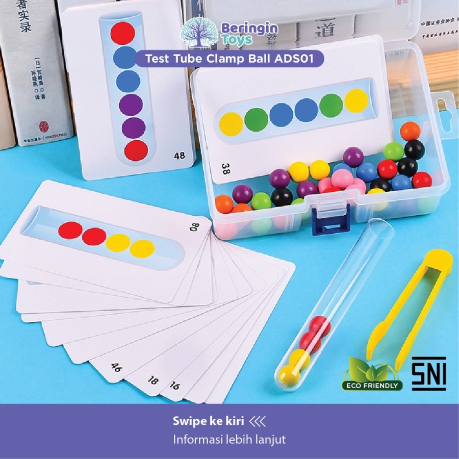 Beringin Toys Mainan Edukasi - Test Tube Clamp Ball / Puzzle Anak