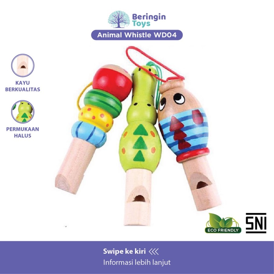 Beringin Toys Mainan Edukasi Animal Whistle / Mainan Alat Musik Anak