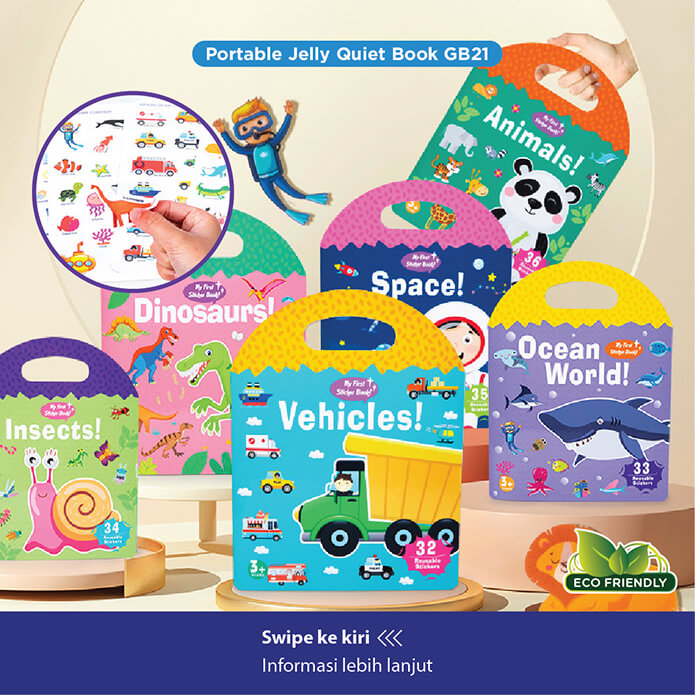 Beringin Toys Mainan Edukasi - Portalbe Jelly Quiet Book / Puzzle Kayu