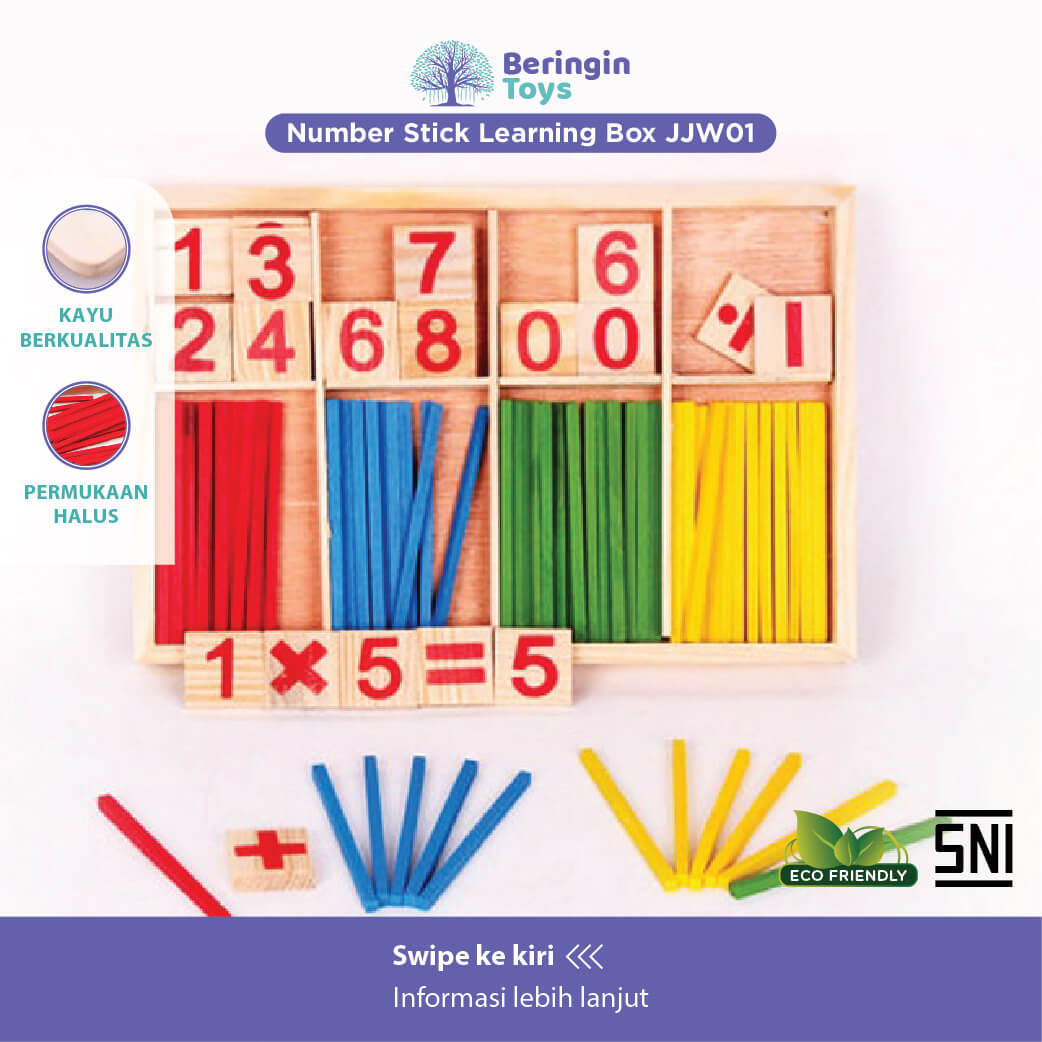 Beringin Toys Mainan Edukasi Number Stick Learning Box Intelligence