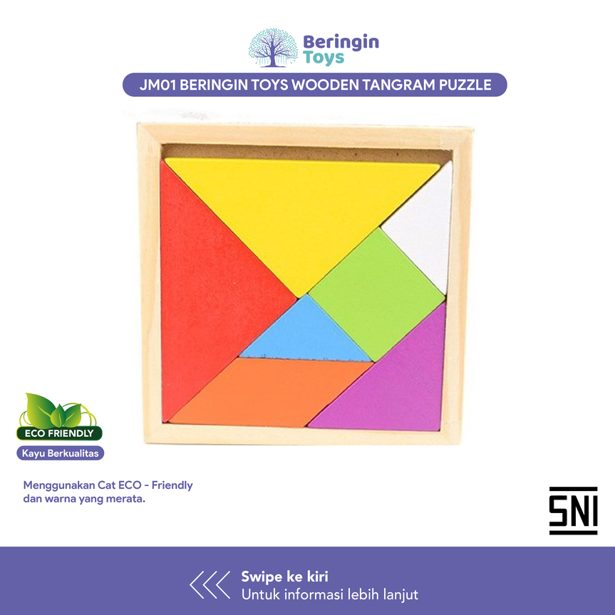 Beringin Toys Isi 7 Pcs / Mainan Tetris Kayu / Mainan Edukasi Puzzle Anak