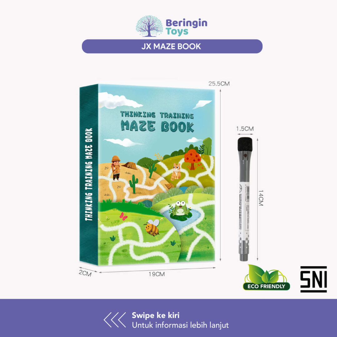 Beringin Toys Mainan Edukasi - Maze Book / Buku Belajar Anak