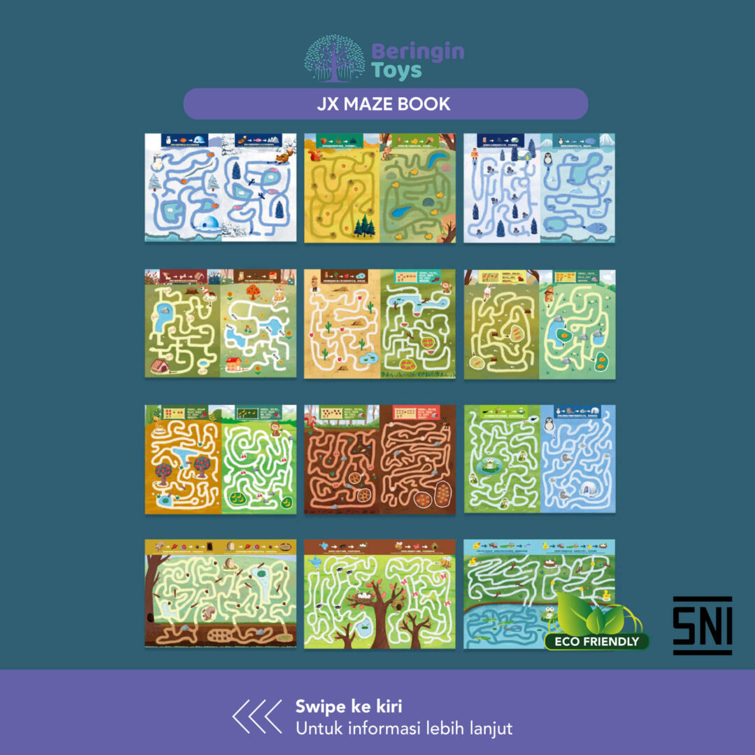 Beringin Toys Mainan Edukasi - Maze Book / Buku Belajar Anak - Gambar 3