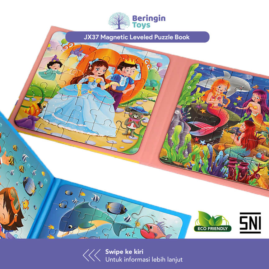 Beringin Toys Magnetic Leveled Puzzle Book Puzzle Magnet 3in1 Buku Magnetik