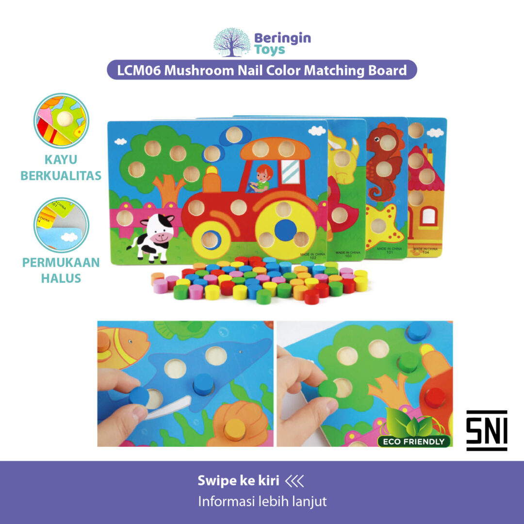 Beringin Toys Mainan Edukasi Anak / Mainan Puzzle / Puzzle Kayu Warna