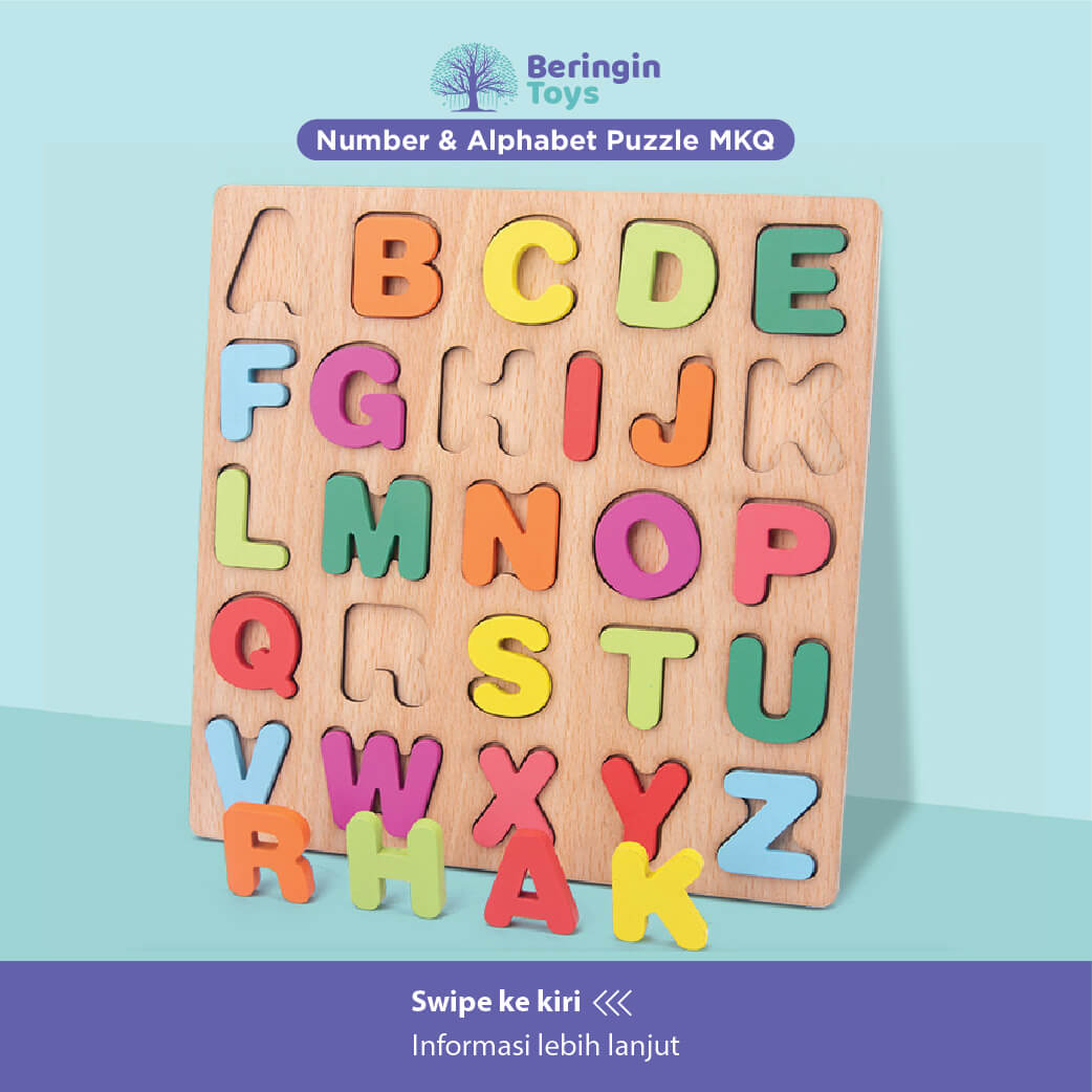 Beringin Toys Mainan Edukasi Number & Alphabet Puzzle Mainan Belajar