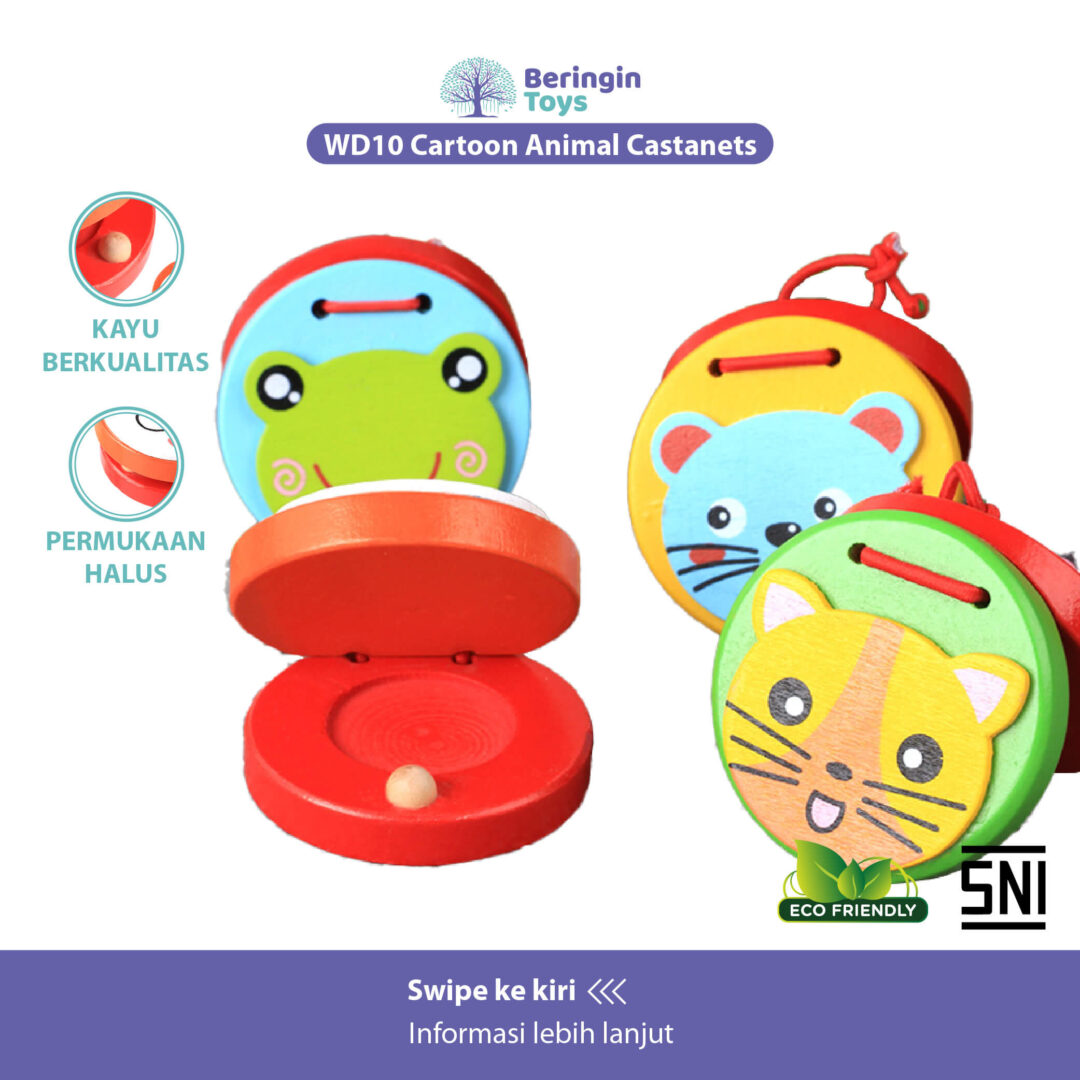 Beringin Toys Clapper Hewan / Mainan Edukasi Anak / Mainan Musik - Gambar 2