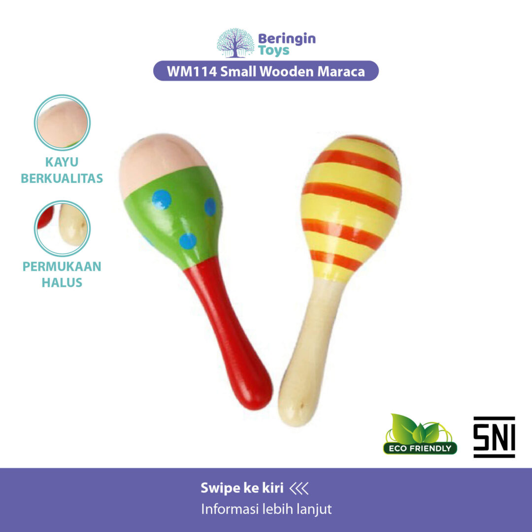 Beringin Toys Baby / Mainan Kerincingan Bayi / Rattle Kayu / Mainan Anak - Gambar 2