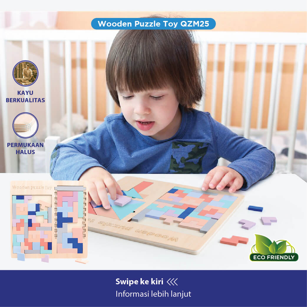 Beringin Toys 3in1 Wooden Puzzle Toy / Puzzle Kayu / Mainan Anak