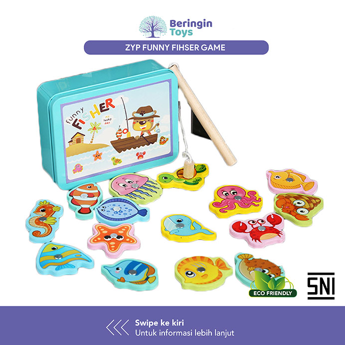 Beringin Toys Mainan Edukasi - Pancingan Ikan Magnet / Fishing Puzzle